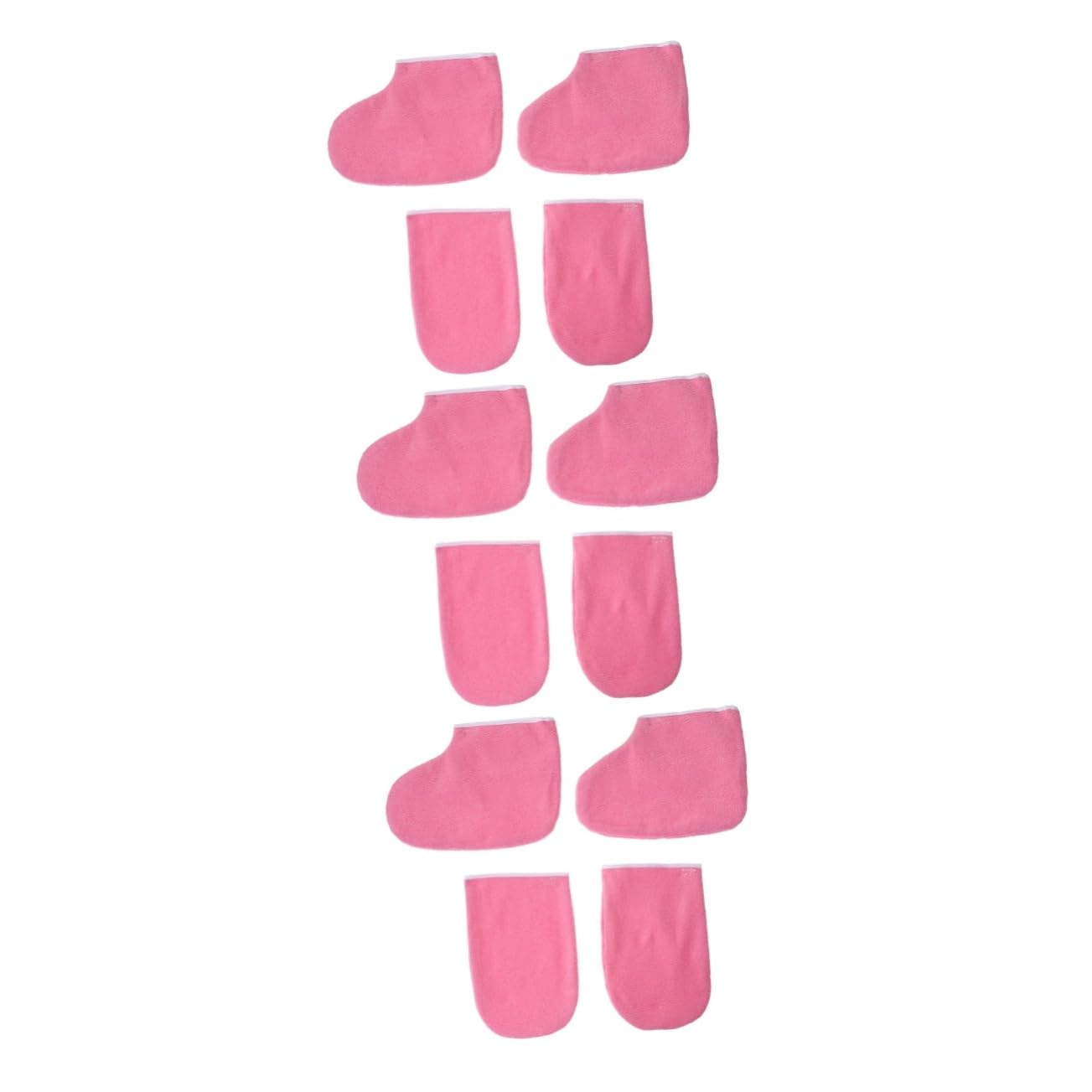 Ipetboom 6pares Guantes y Botas De Cera De Parafina Rosa De Manos y Pies Conservación De Calor Para Tratamientos De Manicura y Cuidado Piel