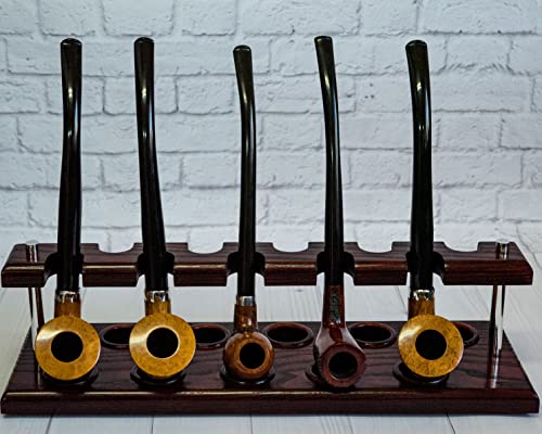 Kafpipeworkshop Wooden Pipe Stand For 10 Smoking Pipes Handmade From Ash Wood #TOP7