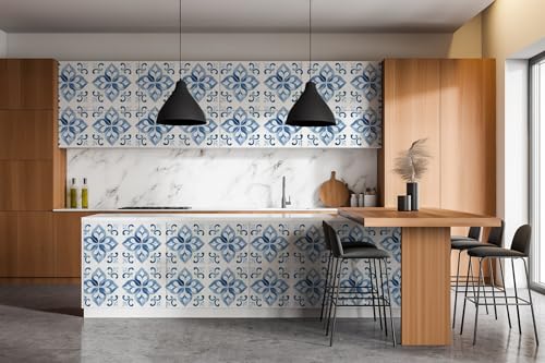 Adhesivo para armario de cocina y dormitorio Wallfluent vinilo mate lavable de acuarela 7