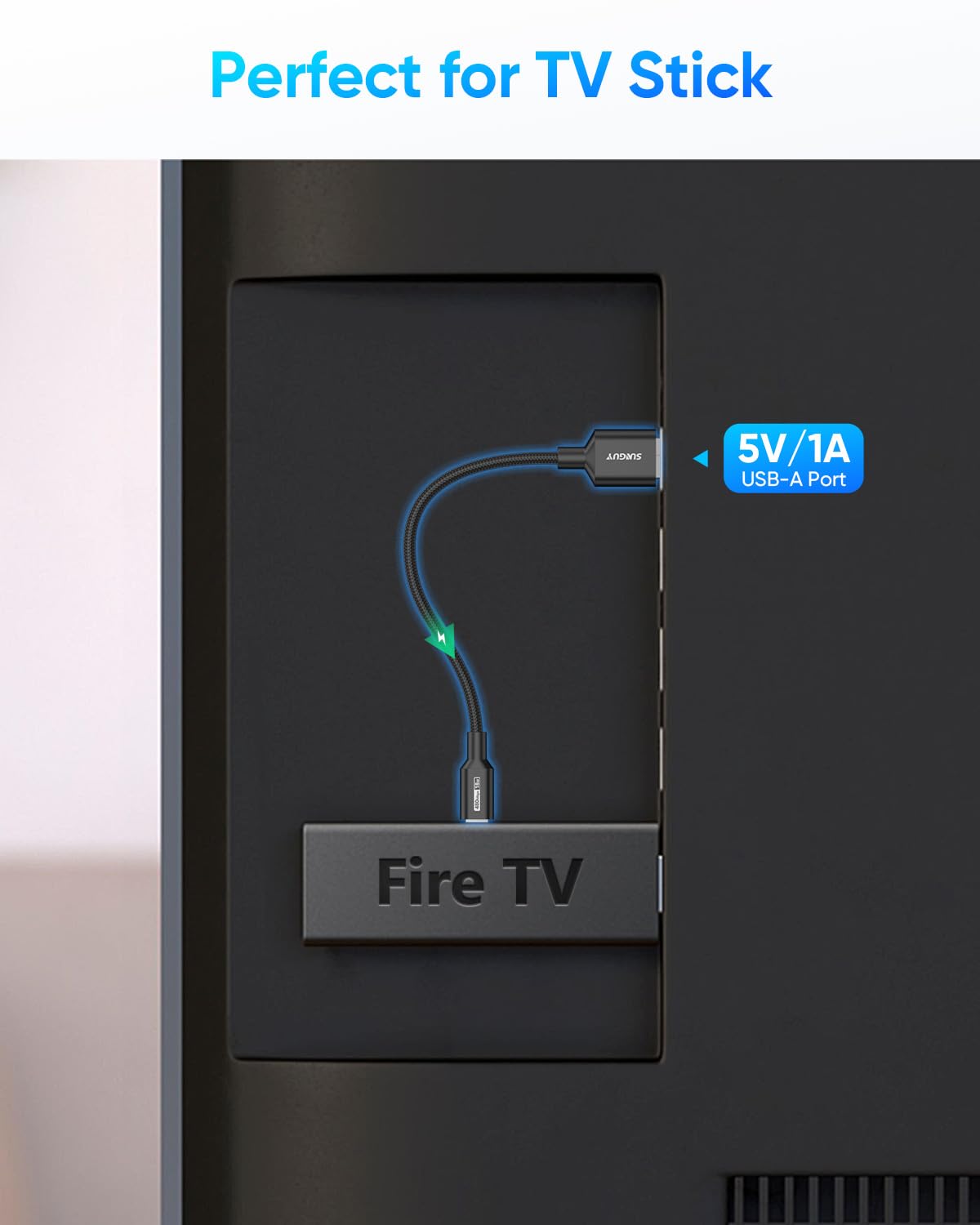 SUNGUY Cavo micro USB da 0,15m, 3 pezzi corto intrecciato USB 2.0 Micro Android, ricarica rapida e sincronizzazione dati, compatibile con Galaxy S6 S7 Edge Note 5, Tab 4, PS4, Kindle e altri (Nero)