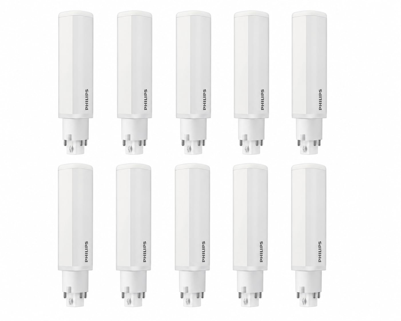 Philips 10x CorePro LED PLC 6,5W Warmweiß 3000K 700lm G24q-2 EVG/220-240V, Ersatz für 18W PL-C 10er SPARPACK