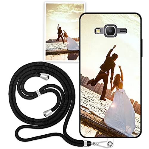 Sunrive Coque personnalisée Compatible avec Samsung Galaxy Grand Prime, Personnalisable avec Votre Propre Image, Photo Texte, DIY Silicone Étui Housse Protecteur...