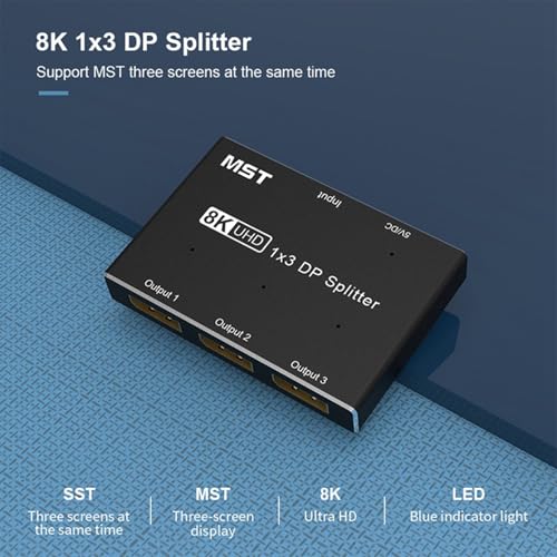 Commutateur 8K sélecteur répartiteur vidéo ultra HD 4K 120Hz boîtier de dérivation pour TV et écran