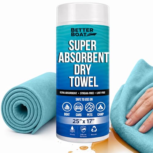 Super Absorbent Towels, Synthetic Chamois Cloth for Car and Boat Drying, Smooth Cooling...
