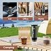Portable Coffee Maker Espresso Machine Small Electric Battery Operated Coffee Cup Mini Espresso Machines Self-Heating Car Travel Espresso Pod Maker, 3-IN-1 Ground Coffee & NS Capsule Hiking Camping