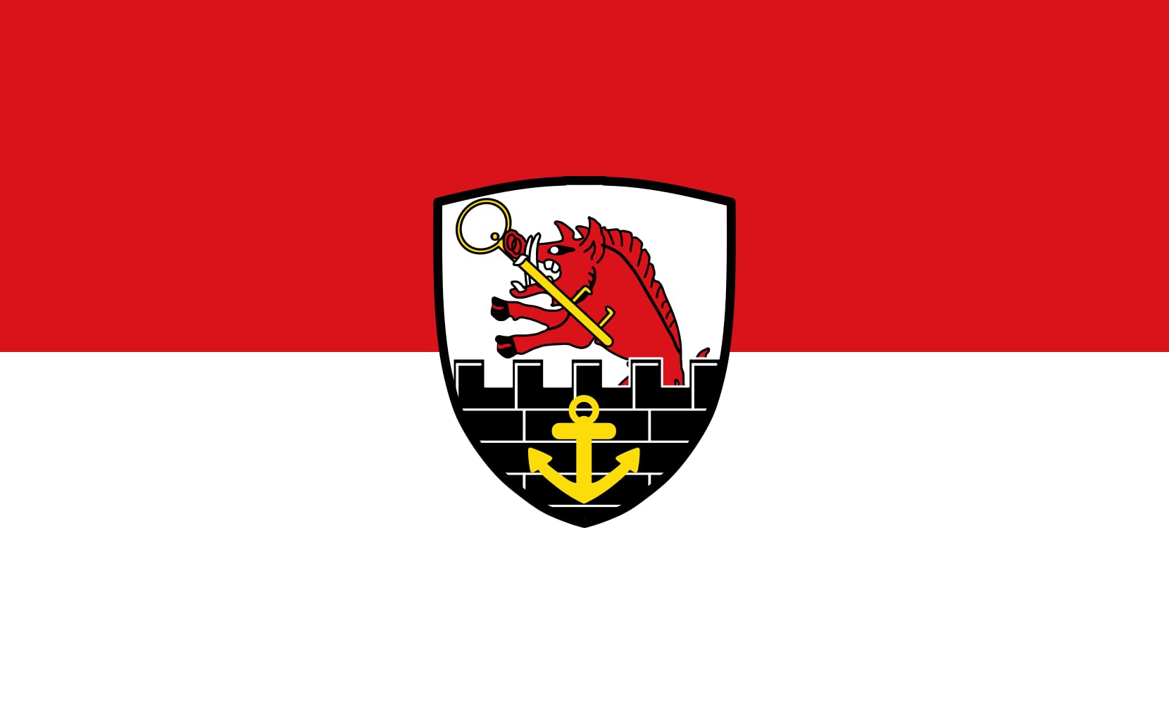 Drapeau paysage Grettstadt grand format 1.35m² anti-effilochage pour extérieur