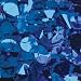 Blue Metallic Floral Sheeting