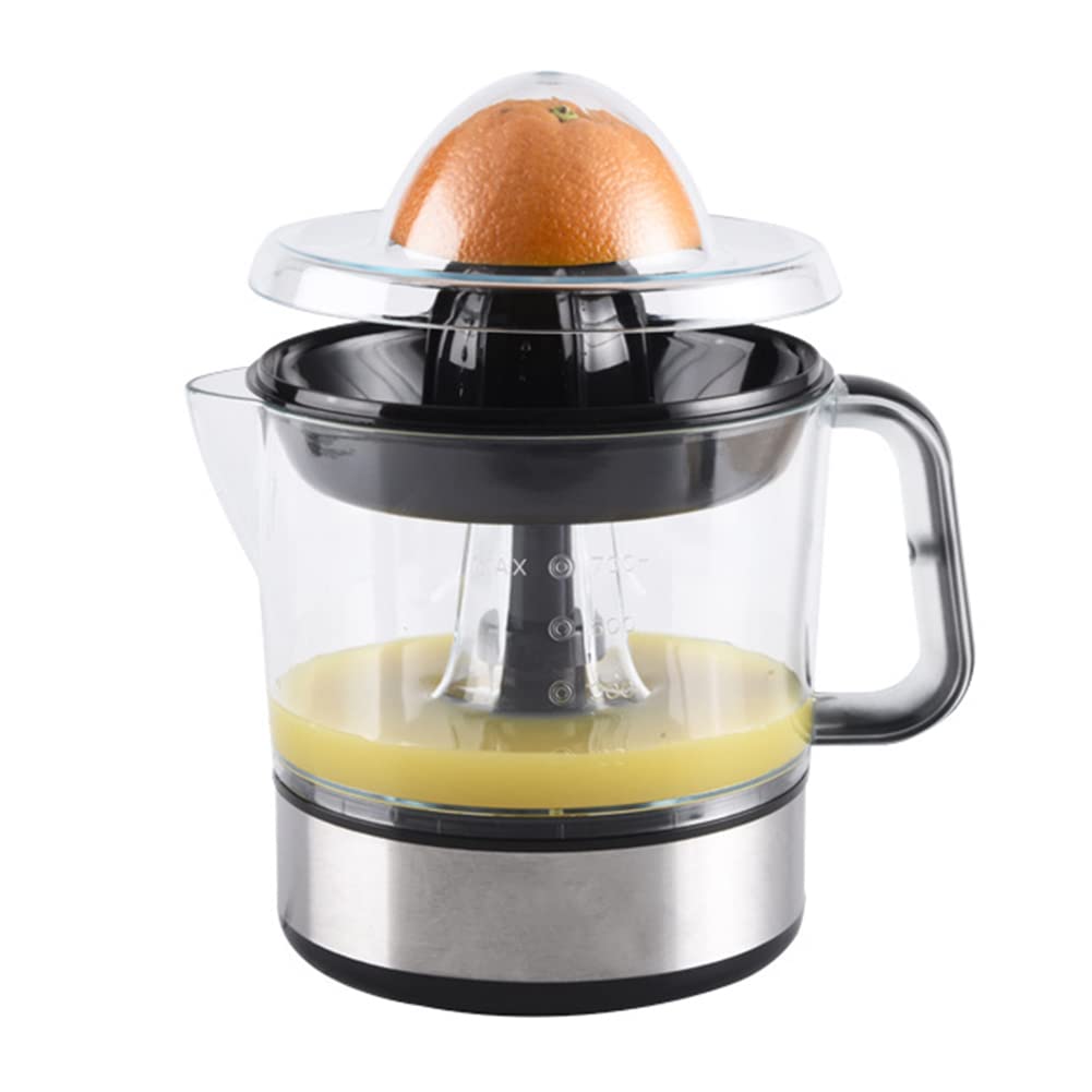 Spremiagrumi Elettrico Professionale in Acciaio Inox da 700ml - MOKEKA Alta Resa di Succo, 2 Coni Intercambiabili, Doppia Direzione di Rotazione - Ideale per Arance e Agrumi