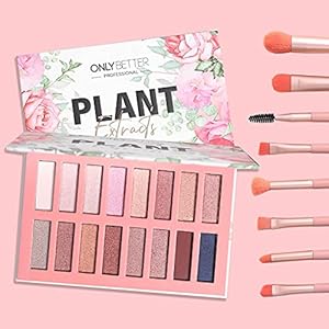 Vegan Organic Eyeshadow Palette – 16 Colors Highly Pigmented Metallic Colorful Long Lasting Nude Shimmer