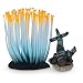 Fish Tank Decorations Small Goldfish and Betta Fish Accessories for Mini Aquariums. Non-Toxic Silicone Glowing Swaying Coral Plant and Plane Decor Set. Fish Bowl Ornaments