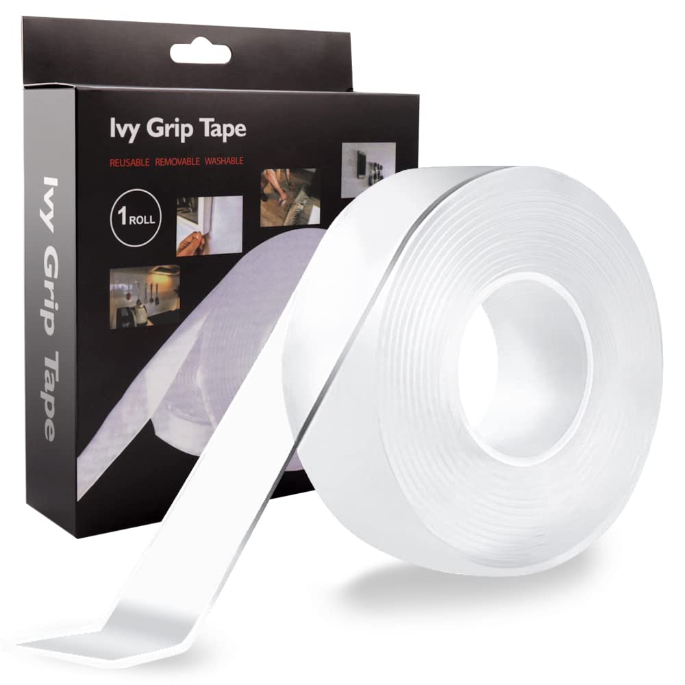 SLanguageNano Double-Sided Transparency Tape Heavy Duty, Strong Adhesive Strips Sticky Tape, Multipurpose Removable,Versatile Applications for Homes, Offices, Schools etc (9.8FT x 1.18")