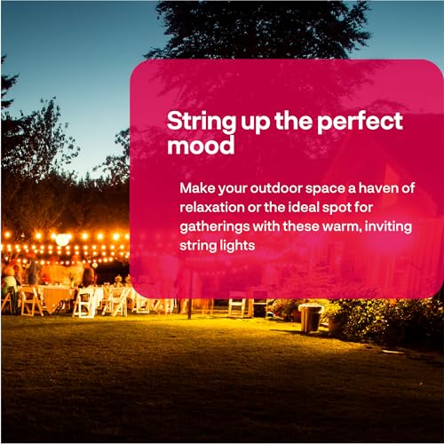 Innr Smart LED Festoon Lights Outdoor, 8m, Zigbee, Work with Hue* and Alexa (Bridge Required), Warm White, Garden String Lights, 16 Smart Light Bulbs, IP65 Waterproof, Dimmable, Complete Set - Image 3