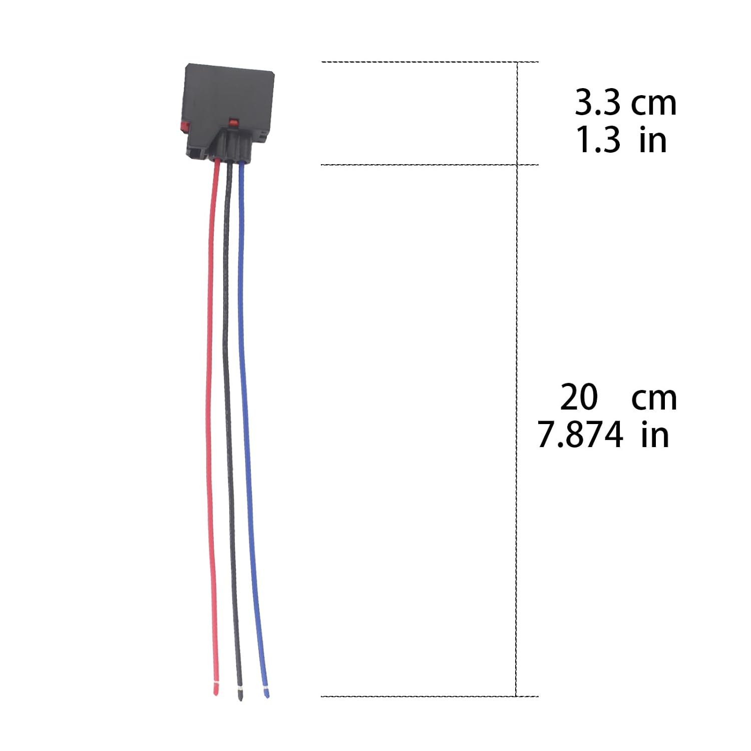 2PCS Suitable 55277414AA Stop Brake Rear Light Connector 3 Pin Compatible with Dodge Ram 1500 3.0L/3.6L/3.7L/4.7L/5.7L 2011-2018 Compatible OE# 55277414AC, 55277414AD, 55277414AE, 55277414AF