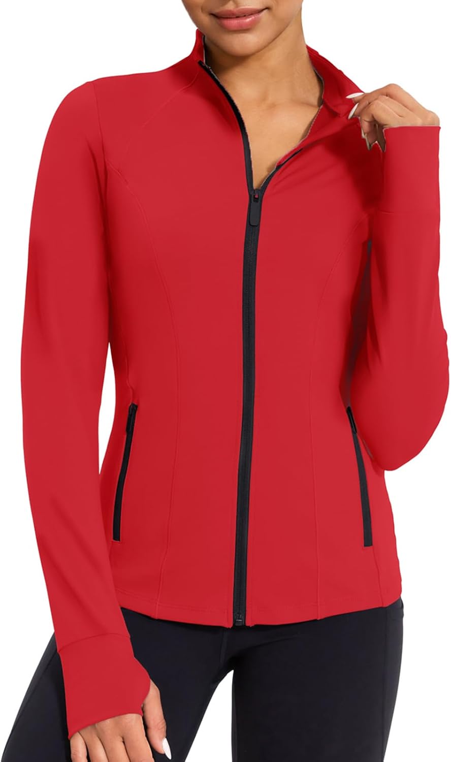 VUTRU Women's Workout Jacket Zip Up Athletic Lightweight Running Yoga Jacket with Pockets