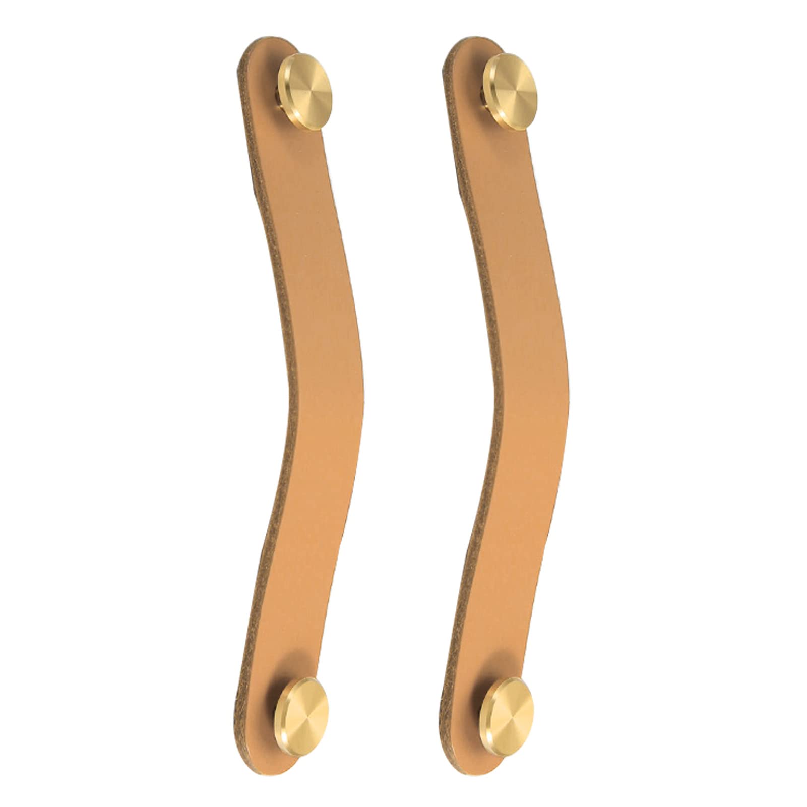 Opeximatun 5 Leather Drawer Handles, Leather Loop Cabinet Handles Multicolor Multiple Sizes 2 Pcs(,Hole Distance 128Mm)