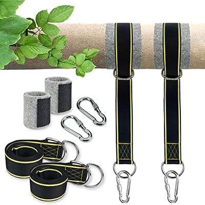 Jorohiker XL Hammock Tree Straps, Camping Hammock Straps with Heavy Duty Carabiners, Holds 2200lbs Extra Strong, 20 Feet Long & Adjustable Loops, No Stretch Polyester