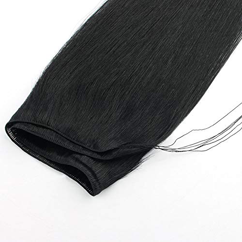 Abh Amazingbeauty Hair Sew In Hand Tied Weft Hair Extensions, Weft Hair Extensions Bundle Real Hair Invisible Hairpiece Remy Human Hair, Weft Extensions For Women Jet Black Color 1, 50 Gram, 20 Inch #TOP4