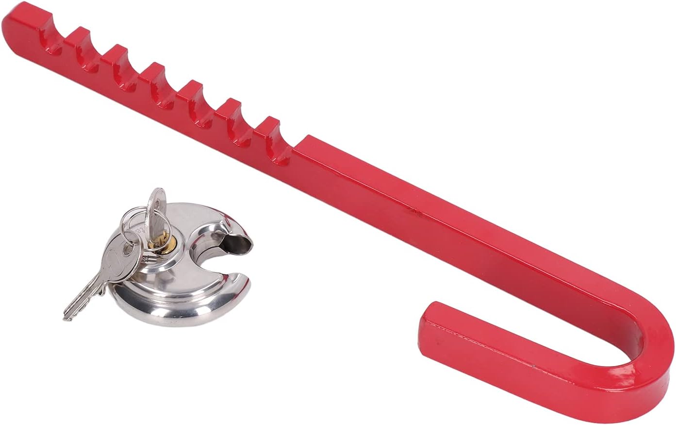 Proven Trailer Lock, Acouto J Type Trailer Wheel Lock Anti Theft Wheel Clamp Lock Tire Lock with 2 Keys for Car Truck RV SUV
