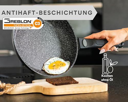 Pfannenset DIVORY 2-teilig mit abnehmbarem Griff 24 cm