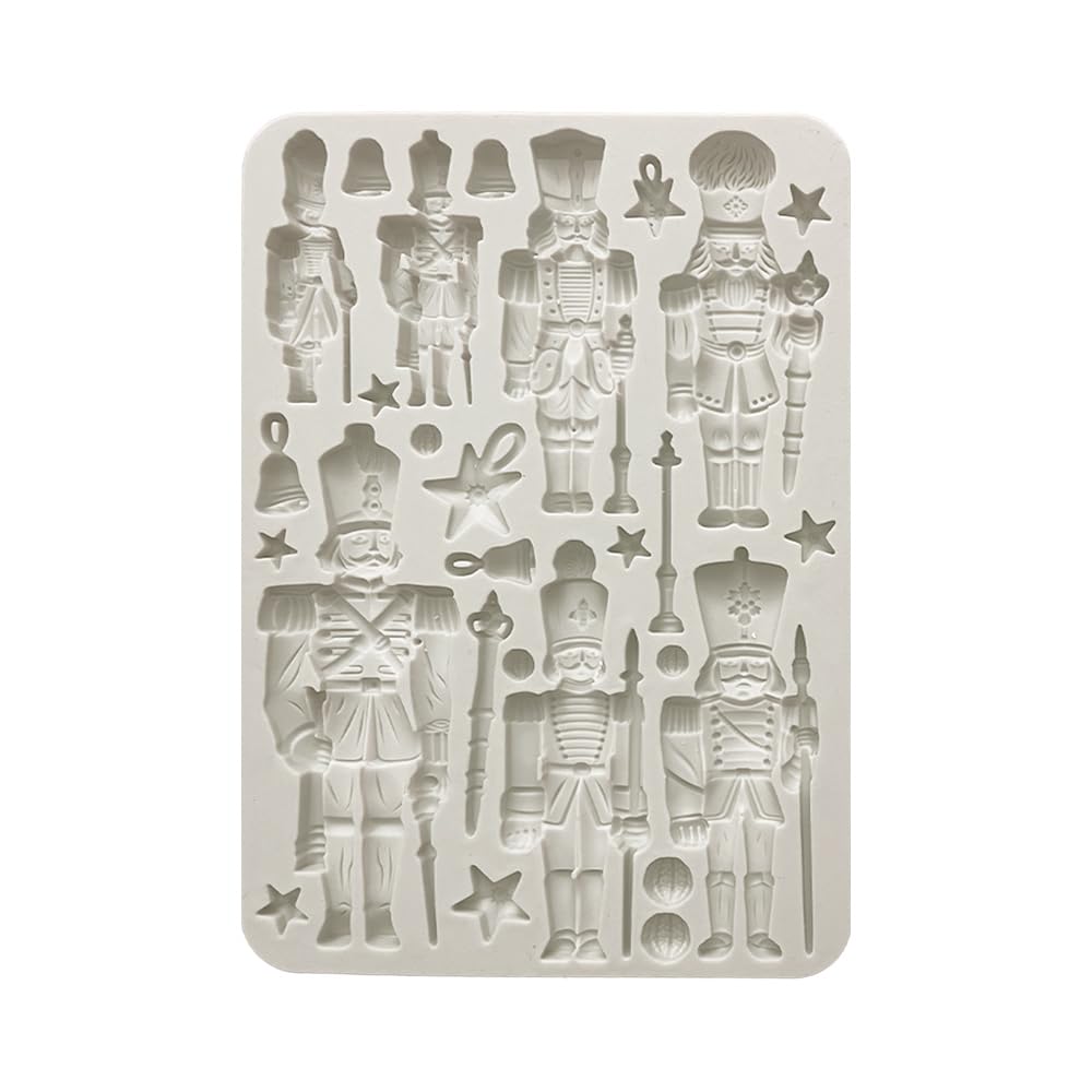 Stamperia - Silicone Mould A5 for Scrapbooks, Albums, Bullet Journals and More, Soldiers, Non-Stick, Suitable for Air-Dry Clay and More, Perfect for Crafts and Gifting (The Nutcracker)