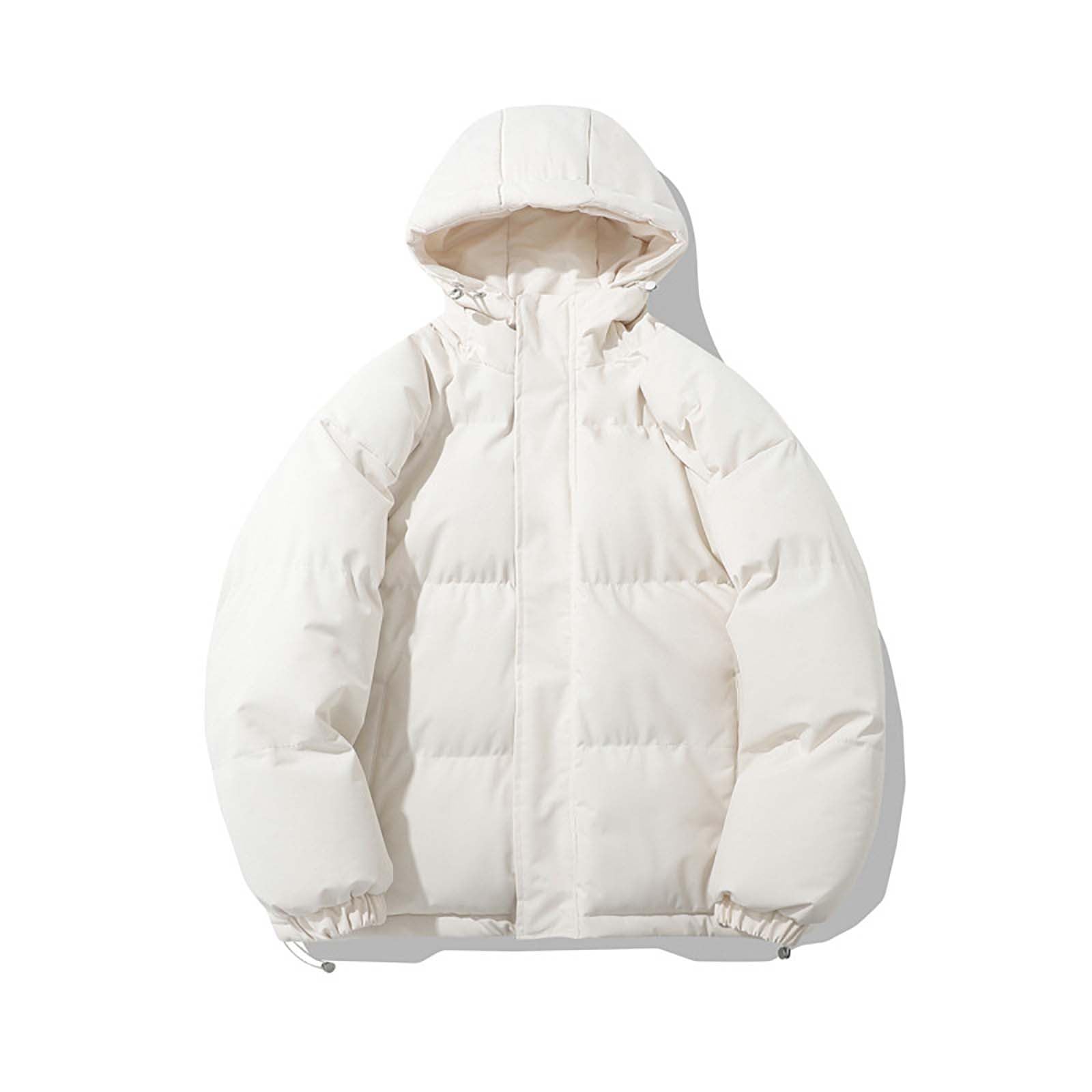 Piumino Uomo Invernale - Giubbotto Imbottito Fodera Caldo Giacca in Pile Felpa con Cappuccio e Zip Elegante Giubbino Cappotto Lana a Maniche Lunghe Antivento,per All'aperto