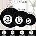 8 Ball Rug, 40 inch Big Round Carpet for Home Decor, Washable 8 Ball Mat, Stussy Cool Eight Ball Carpet for Bedroom Living Room, Black Circle Rug
