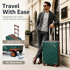 Rosamo 5-Piece Hard Shell Expandable Luggage Set, Airline Approved Carry-On — photo 2 of 6