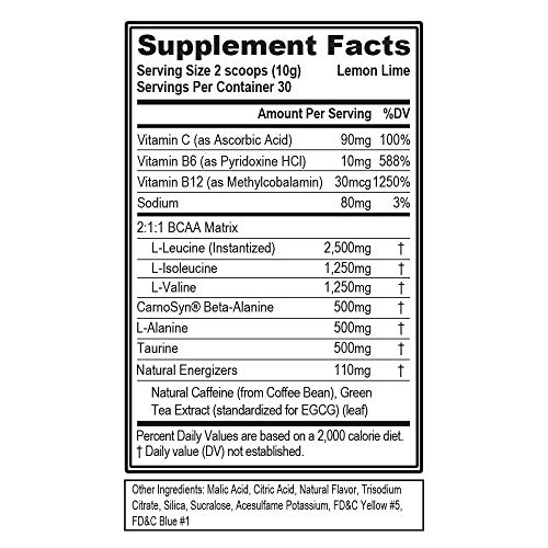 image for Evlution Nutrition BCAA Energy - Essential BCAA Amino Acids, Vitamin C