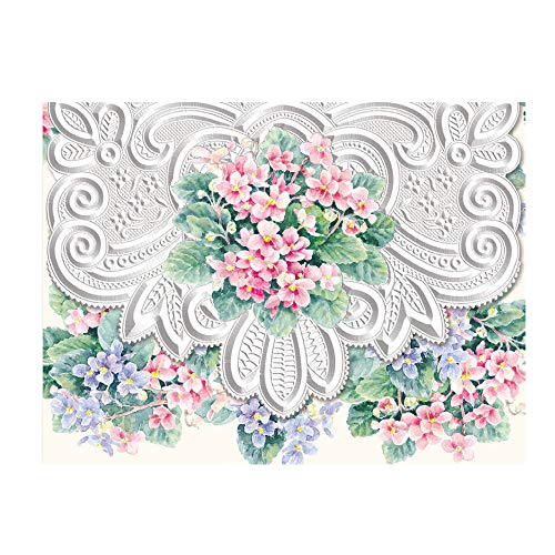 Rose Garden African Violets Blank 10 Card Set Portfolio Y