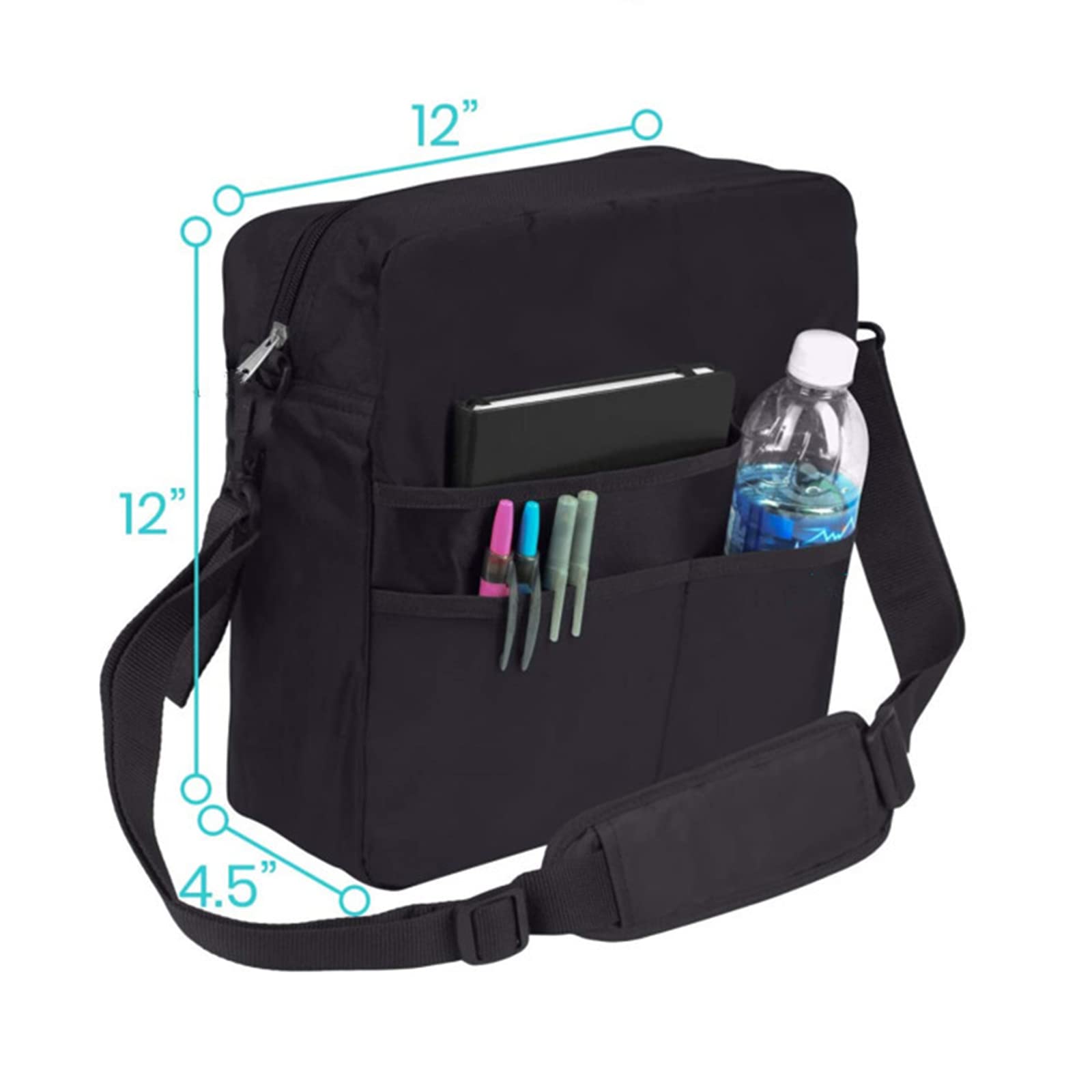 Mochila para Silla de Ruedas con portavasos, Scooters de Movilidad, Organizador de Almacenamiento de Viaje para Personas Mayores, cestas para Caminantes, Scooters, andadores, Negro