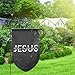 BIGKEULY Christian Jesus Cross The Way The Truth The Life Yard Flag Indoor Outdoor Garden Yard Lawn Decoration Flag 12 X 18 Inch, Fillet