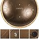 LOMUTY Stahlzungentrommel, 13 Zoll Steel Tongue Drum, D-Dur 15 Noten, Handtrommel HandPan Drum mit Drumsticks/Tragetasche(Bronze)
