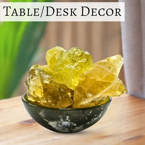 Image of Amazing Gemstone 2 Pieces Lemon Quartz Raw Crystals and Healing Stones, Natural Rocks for Tumbling and DIY Raw Stones and Crystals