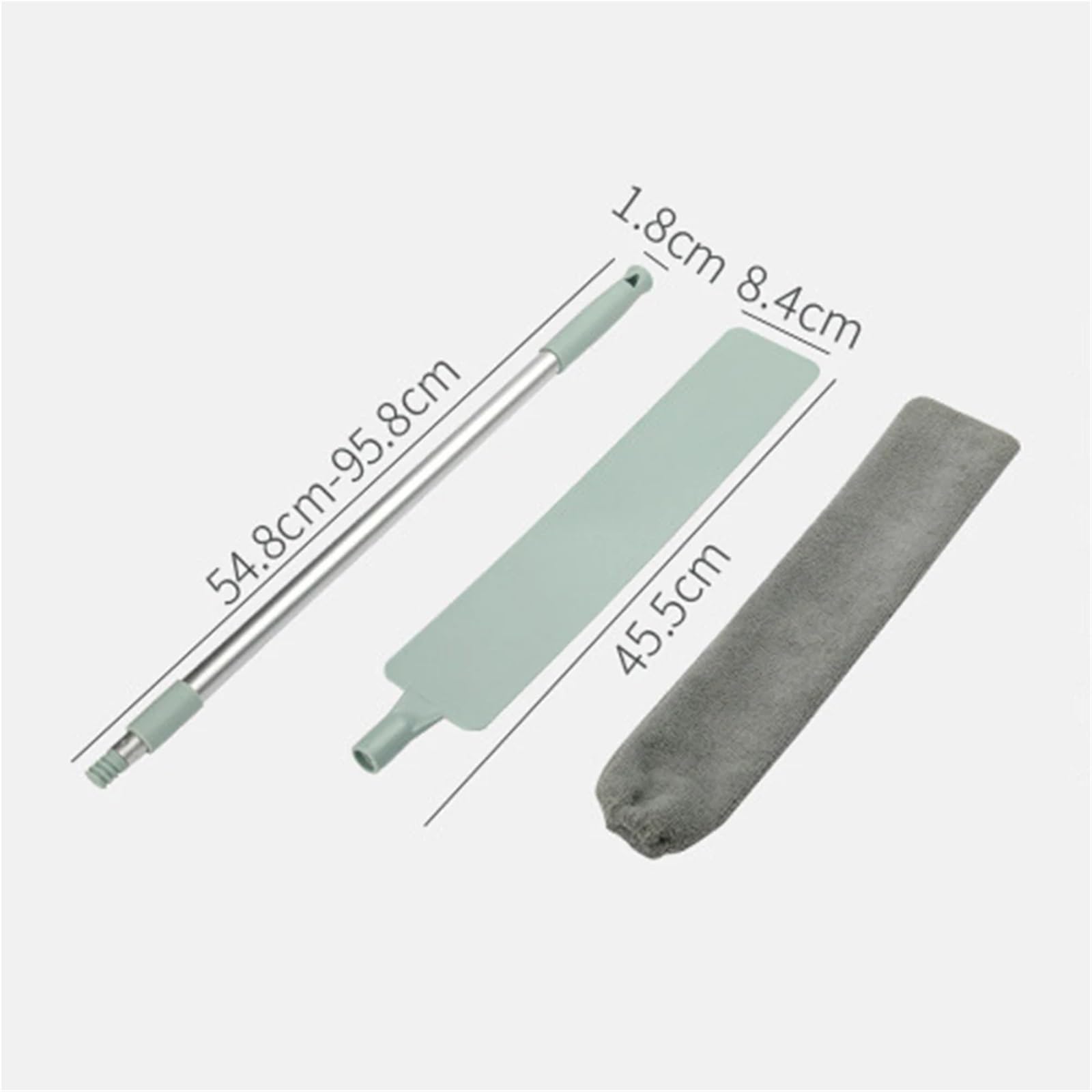Trapeador de Mango Largo retráctil, Plumero for mesita de Noche, sofá, Cepillo for Polvo, Ventanas, Muebles, Herramienta de Limpieza para Telarañas(6PCS Cloth)