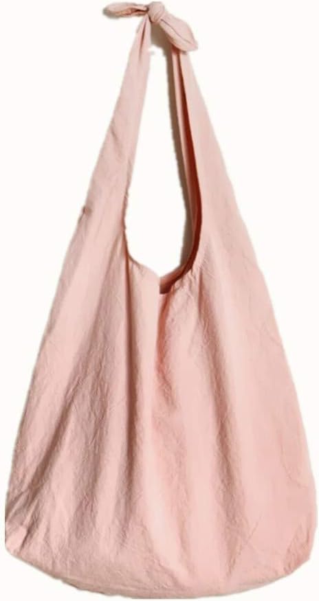 Cotton Linen Reusable Bulk Storage Bags,Grocery Bread Fruits Bags,Pure Color Cloth Washable Tear-Drop Tote Shopping Organic Cotton Muslin Produce Bags by WoSiy (Pink)