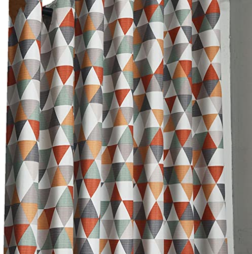 Alifish Kids Blackout Curtains Grommet Drape Geometric Triangle Thermal Insulated Print Nursery Window Treatment For Boys Girls Bedroom , 1 Panel W39 X L84 Inch #TOP4