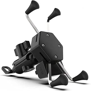 Suporte de celular com carregador 2.4a usb garra para moto fixação n