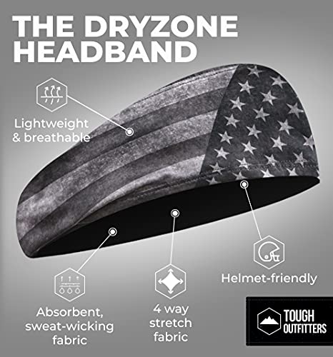 Mens Headband - Sports Running Sweat Head Bands - Athletic Sweatbands Hair Band for Workout, Basketball, Exercise, Gym, Cycling, Football, Tennis, Yoga - Performance Stretch Moisture Wicking Hairband