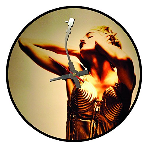 BottleClocks - Reloj de pared de vinilo con grabado de Madonna icónico