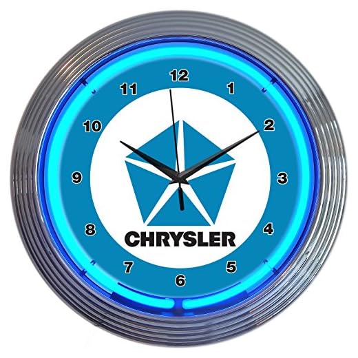 Neonetics Chrysler Pentastar Neon Wall Clock, 15-Inch