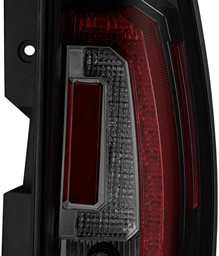 AKKON - For [C-Shape LED] 07-14 Chevy Suburban Tahoe Yukon Yukon XL Black Smoked Tail Lights Rear Brake Lamps Left+Right Pair