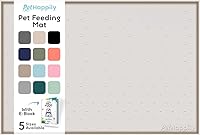 Vista 27 de Tapete grande de silicona para cuencos de comida y agua, bordes elevados para evitar derrames, impermeable, protege el suelo, fácil de limpiar