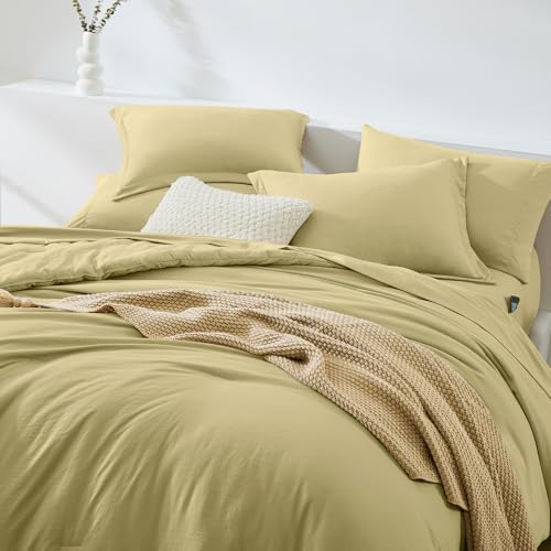 WRENSONGE King Comforter Set, 7 Pieces Hemp Soft Bed in a Bag King with Fitted Sheet, Flat Sheet, 2 Pillow Shams, and 2 Pillowcases- Warm Bedding Set for All Season by WRENSONGE - Image 3