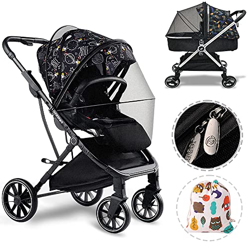 Image of Stroller Bug net, Universal Mosquito net for Stroller, Unique Double Zipper Design-Great Accessories for Baby Stroller-Easy to Install and Portable-Fit for Graco Strollers, Car seat,Bassinet,Cradle
