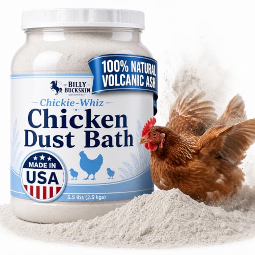 Image of 5.5lb Chickie-Whiz Chicken Dust Bath - Made in USA - All Natural Volcanic Ash Dust Bath for Chickens - Healthier Eggs & Feathers - Chicken Coop Accessories for Farms by Billy Buckskin Co.