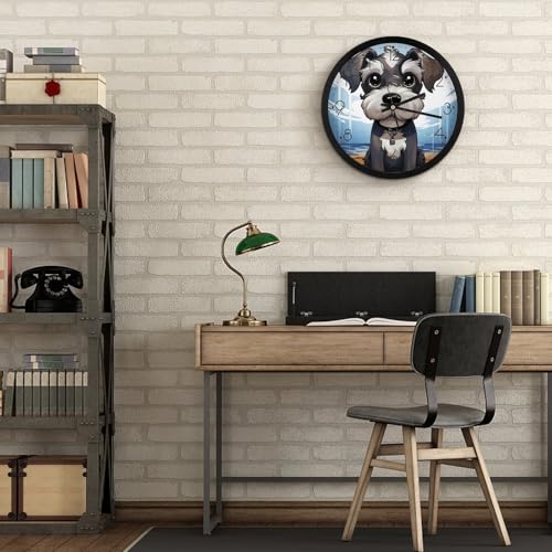 Horloge murale schnauzer lisible et sans tic-tac nocturne - 7