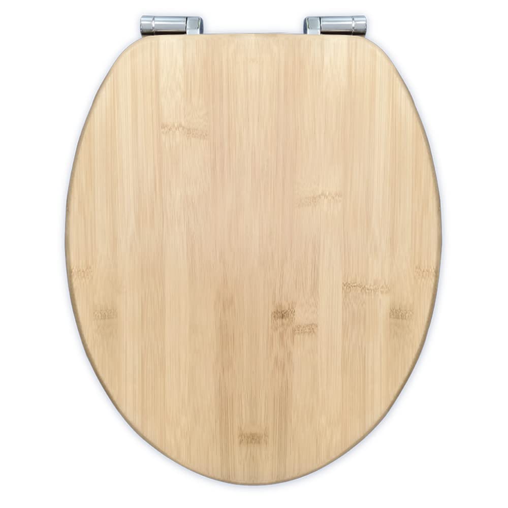 Bath4U Bambus Toilettendeckel | mit Absenkautomatik | Nachhaltige Klobrille | aus hochwertigem Bambus-Holz für maximalen Komfort | Stabil und belastbar bis 150 kg | Nachhaltige Klobrille aus hochwertigem Bambus-Holz für maximalen Komfort stabil und 150 kg