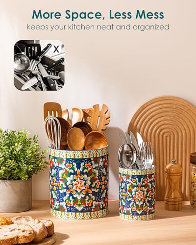 [Prime] 2-Pack vancasso Porcelain Utensil Holder Set (5 colors, 7.3" & 5.5") $19.99, More - image 6