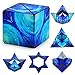 Produktbild Zauberwürfel,3D Magnet Würfel,Planet Infinity-Würfel-Set Kreativer Dekompressionswürfel, Kreative Geschenke Transforming Cubes, Kreative Geschenke für Kinder Erwachsene (blau)