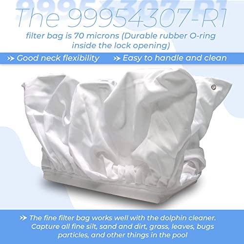 Fine Filter Bag 99954307-R1, For Dolphin Maytronics Robotic Cleaner Replacement Parts, Fits Dx3, Dx4, M3, Atlantis, Apollo, And Saturn Pool Cleaners #TOP3